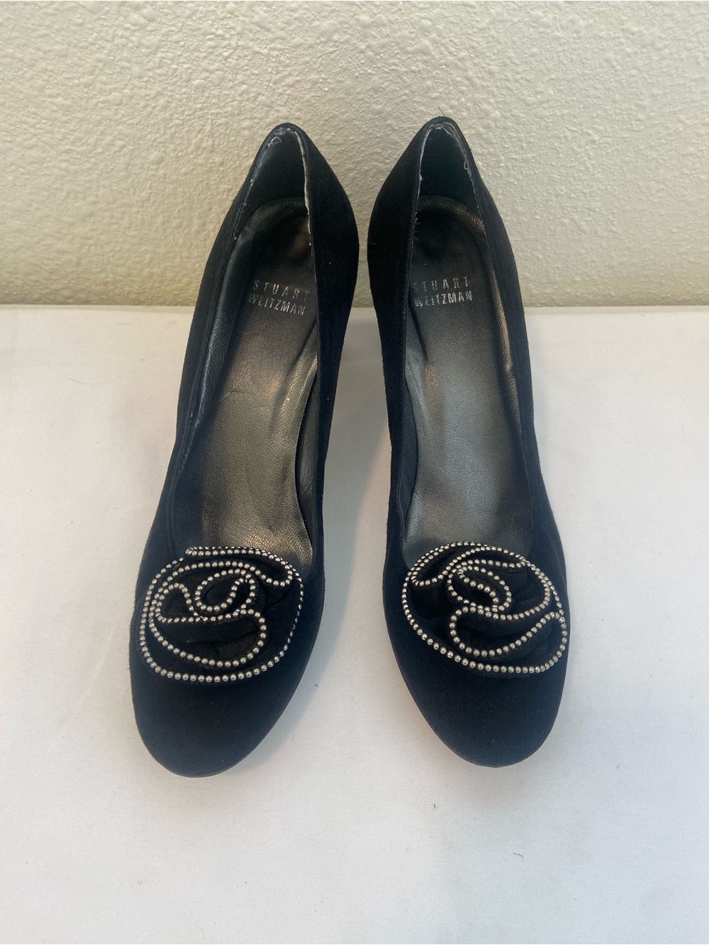 Stuart Weitzman black suede heels